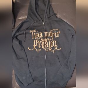 Black Hoodie with Gold Graphic